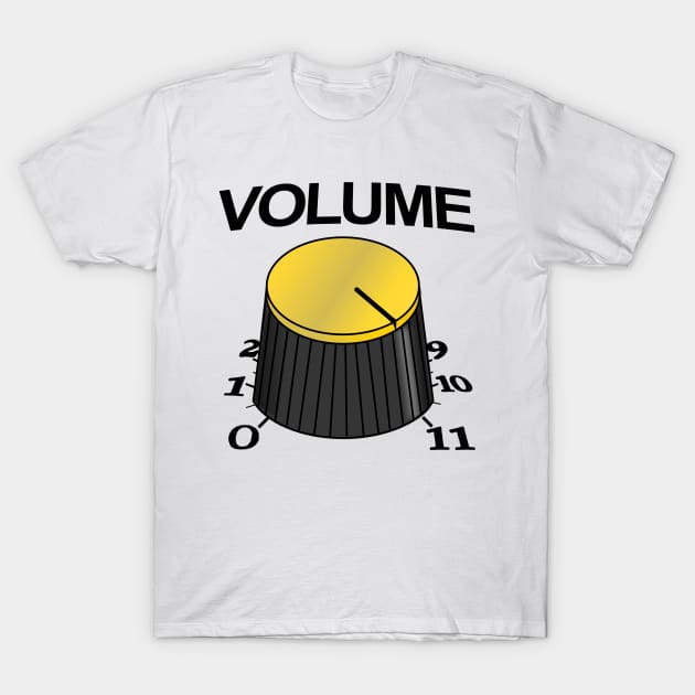 VOLUME 11 Volume Knob Music Guitar Musician Gifts VU Guitar & Bass Meme T-Shirt by blueversion